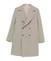 Tagliatore Double-breasted Wool Coat In Brown