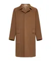 Tagliatore Loyd Wool And Cashmere Coat In Brown