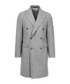 Tagliatore Long-sleeved Coat In Gray