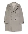 Tagliatore Flap-pocket Double-breasted Coat In Gray