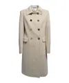 Tagliatore Sand Wool And Cashmere Hennie Coat In Nude