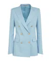 Tagliatore Long-sleeved Double-breasted Suit Jacket In Blue