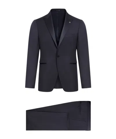 Tagliatore Long-sleeved Suit In Black