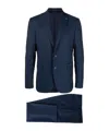 Tagliatore Logo-plaque Single-breasted Suit In Black