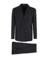 Tagliatore Men's Wool And Cotton Suit In Black