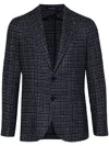 Tagliatore Long-sleeved Suit Coat In Black