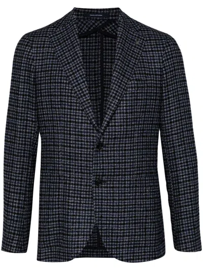 Tagliatore Long-sleeved Suit Coat In Black
