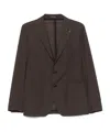 Tagliatore Long-sleeved Suit Coat In Black