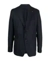 Tagliatore Long-sleeved Suit Coat In Black