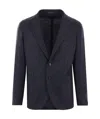 Tagliatore Long-sleeved Suit Coat In Black