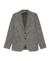 Tagliatore Herringbone-pattern Blazer In Gray