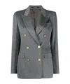 Tagliatore Parigi Double-breasted Blazer In Gray