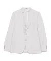 Tagliatore Long-sleeved Suit Coat In White
