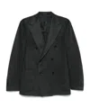 Tagliatore Long-sleeved Suit Jacket In Black