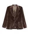 Tagliatore Long-sleeved Suit Jacket In Brown