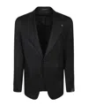 Tagliatore Long-sleeved Suit Jacket In Black