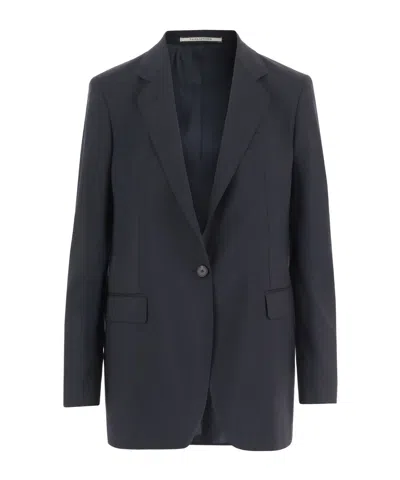 Tagliatore Long-sleeved Suit Jacket In Black