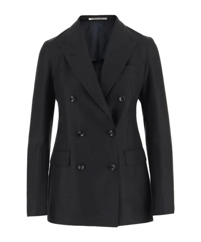 Tagliatore Long-sleeved Suit Jacket In Black