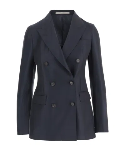 Tagliatore Long-sleeved Suit Jacket In Blue