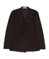 Tagliatore Long-sleeved Suit Jacket In Brown