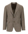 Tagliatore Houndstooth Single-breasted Blazer In Brown