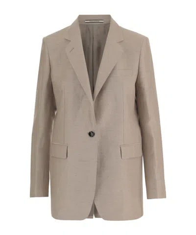 Tagliatore Long-sleeved Suit Jacket In Brown
