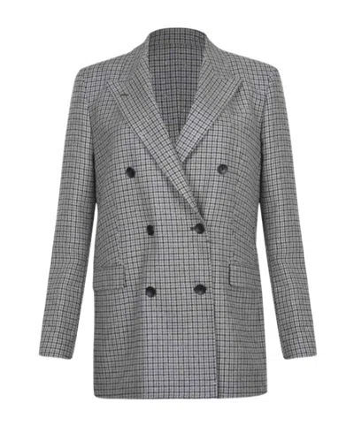 Tagliatore Long-sleeved Suit Jacket In Gray