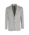 Tagliatore Long-sleeved Suit Jacket In Gray