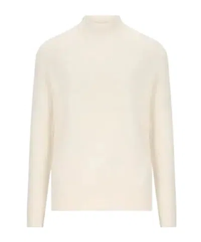 Tagliatore Long-sleeved Turtleneck Shirt In Neutral