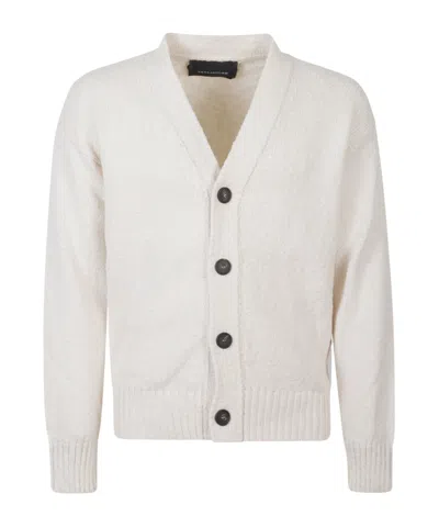 Tagliatore Button-up V-neck Cardigan In White
