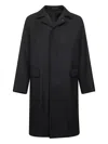 Tagliatore Single-breasted Mid-length Coat In Black