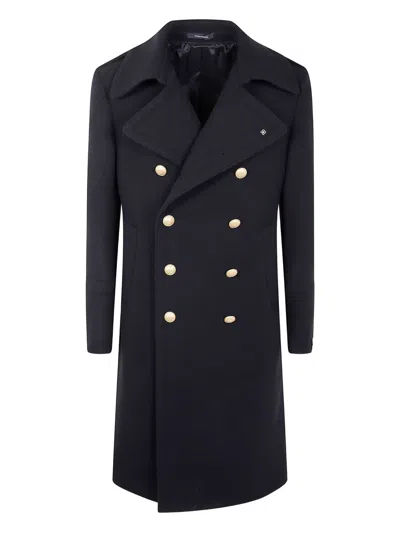 TAGLIATORE LONG-SLEEVES DOUBLE-BREASTED COAT
