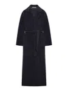 Tagliatore Belted Wool Coat In Blue