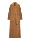 Tagliatore Belted Wool Coat In Brown