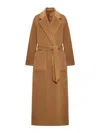 Tagliatore Belted Wool Coat In Brown
