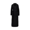 Tagliatore Maxi Coat With Belt Loops And Pockets In Black