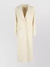 Tagliatore Longline Coat Notched Lapels In Neutral