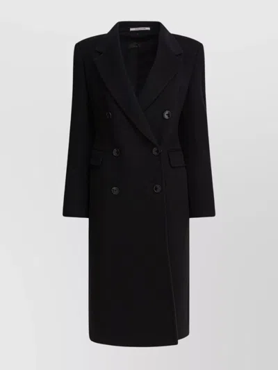 TAGLIATORE LONGLINE DOUBLE-BREASTED COAT NOTCHED LAPELS
