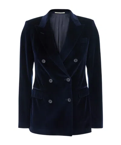 Tagliatore Parigi Double-breasted Velvet Blazer In Multi