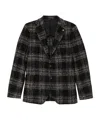 Tagliatore Check-pattern Single-breasted Blazer In Black