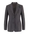 Tagliatore Structured Wool Jacket With Subtle Striped Pattern In Multi