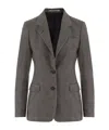 Tagliatore Houndstooth-pattern Single-breasted Blazer In Gray