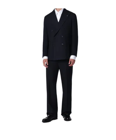 Tagliatore Long-sleeve Suit Set In Blue