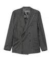 Tagliatore Stripe-pattern Double-breasted Suit In Gray