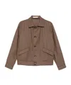 Tagliatore Houndstooth-pattern Button-up Jacket In Brown