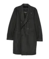 Tagliatore Double-breasted Check-pattern Coat In Black