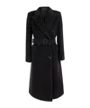 Tagliatore Jole Double-breasted Belted Coat In Black
