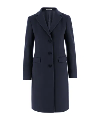 Tagliatore Long-sleeved Coat In Blue