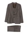 Tagliatore Check-pattern Wool Suit In Gray