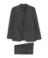 Tagliatore Check-pattern Single-breasted Suit In Gray